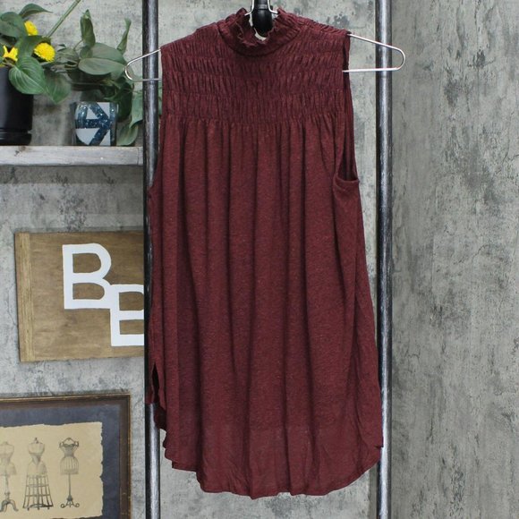 A New Day Linen Blend Swing Blouse Shirt Top 1641f13b243474 XS Burgundy Red - Picture 2 of 5